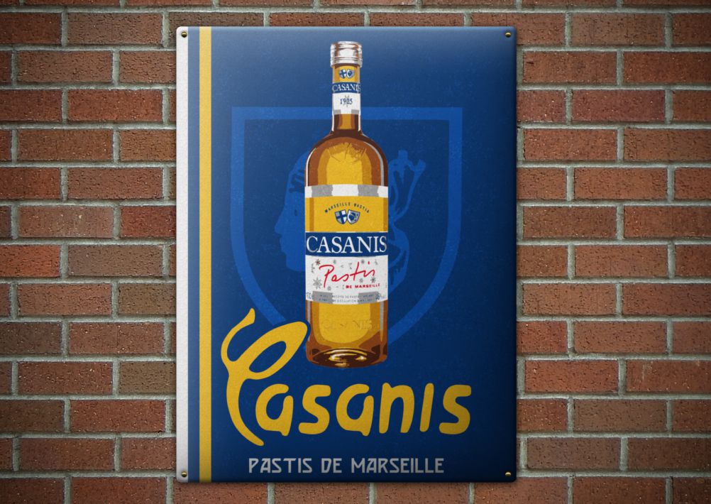 Casanis : Illustration pour plaque métal - Autre proposition