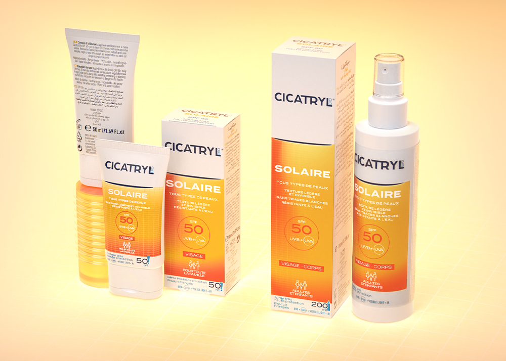 Cicatryl Bio - Création de l'identité de marque et du design packaging pour la gamme Solaire