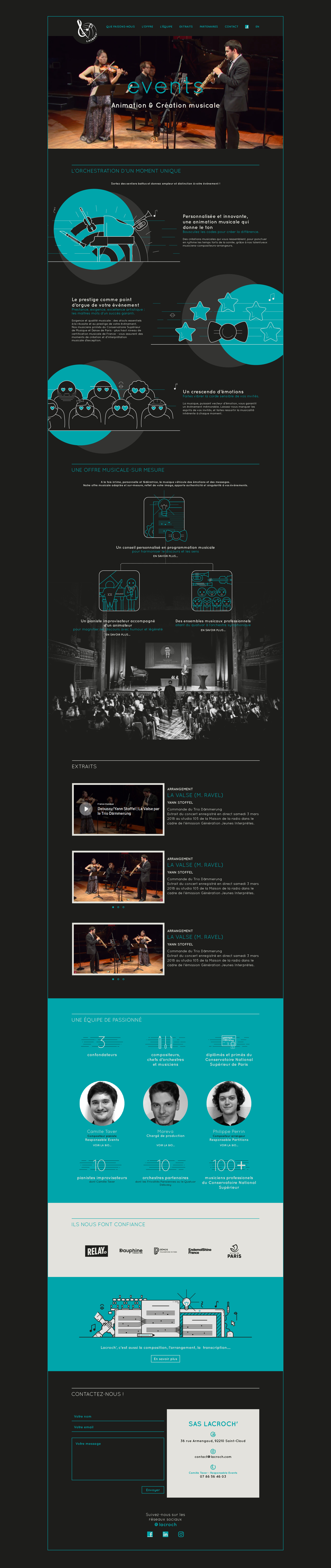 Lacroch' - Création du site one-page de la partie events