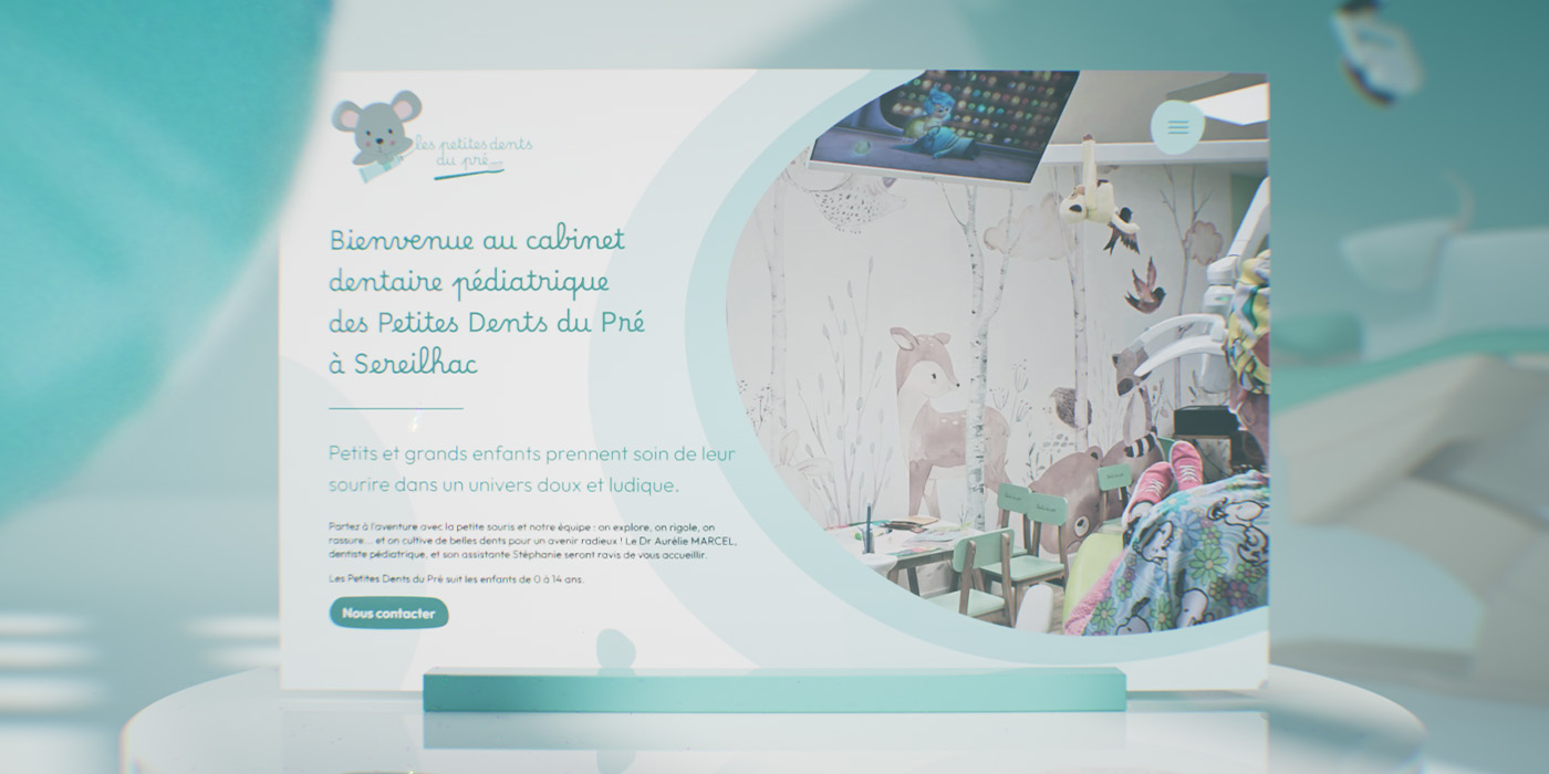 Visuel de la homepage du cabinet dentaire
