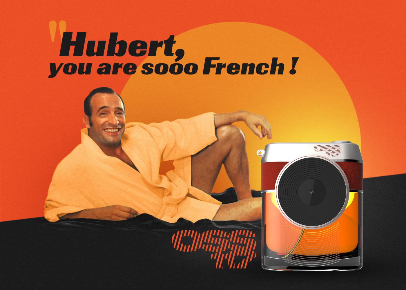 Affiche pour la promotion du parfum OSS 117