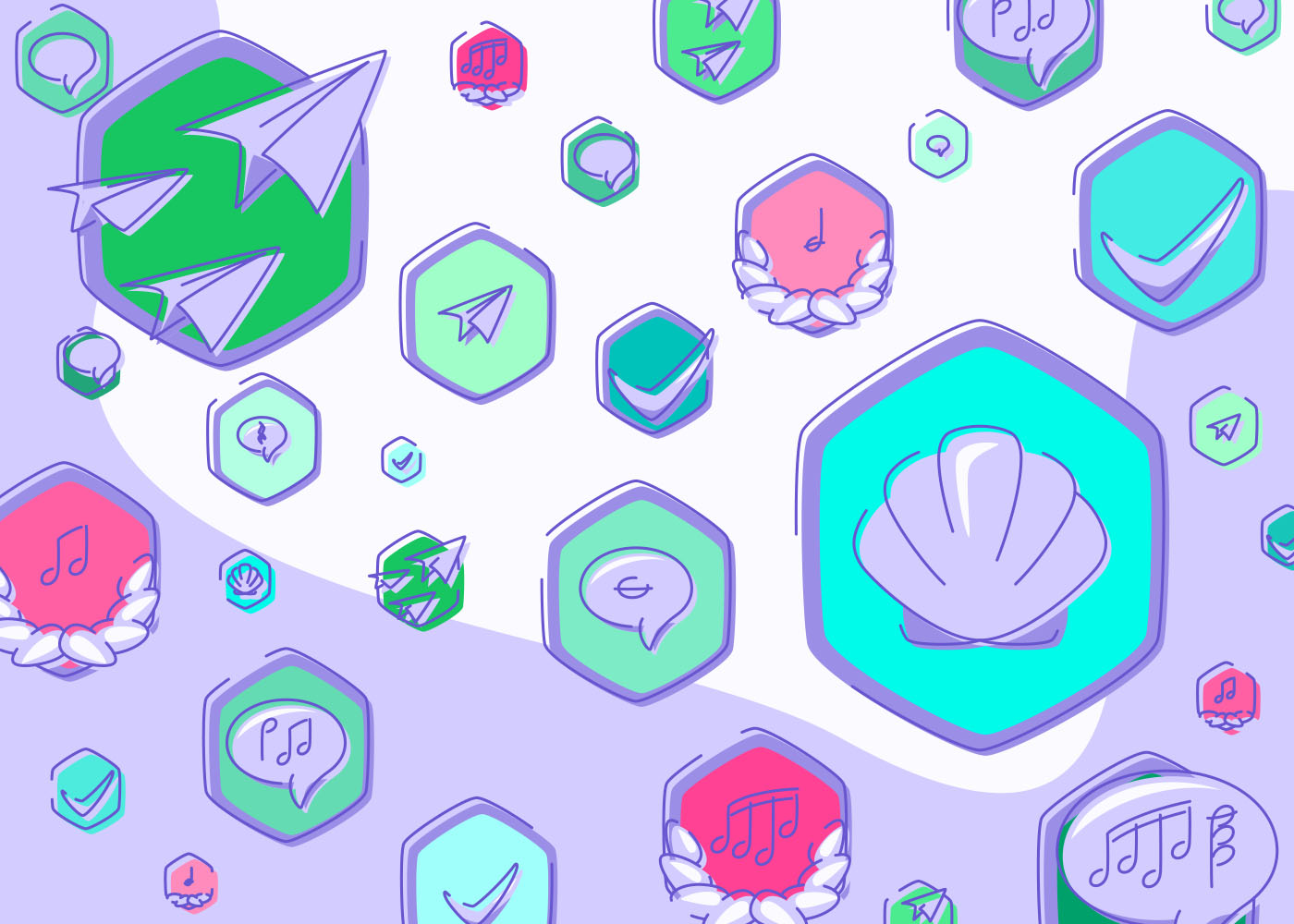 Illustration des badges pour gamifier la forum et la formation musicale en ligne