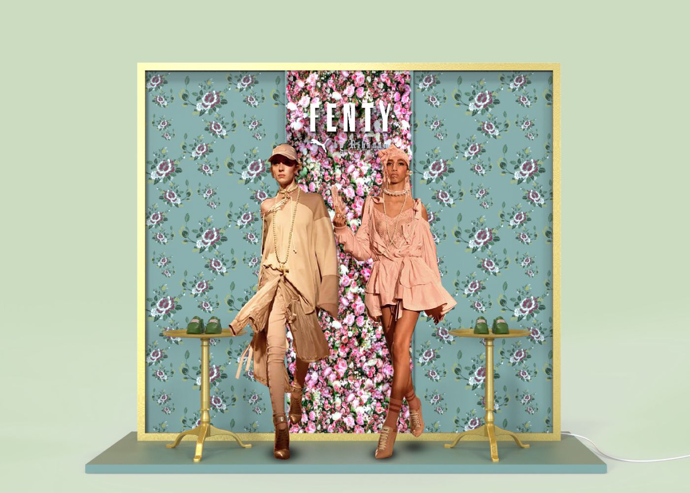 Puma × Fenty : Quand Marie-Antoinette rencontre Rihanna - Vitrine chez Colette Paris - Vue de face