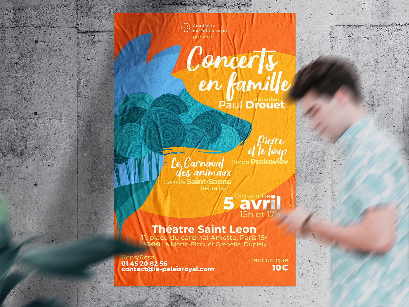 Académie du Palais Royal - Affiche et illustration pour le concert Pierre et le Loup
