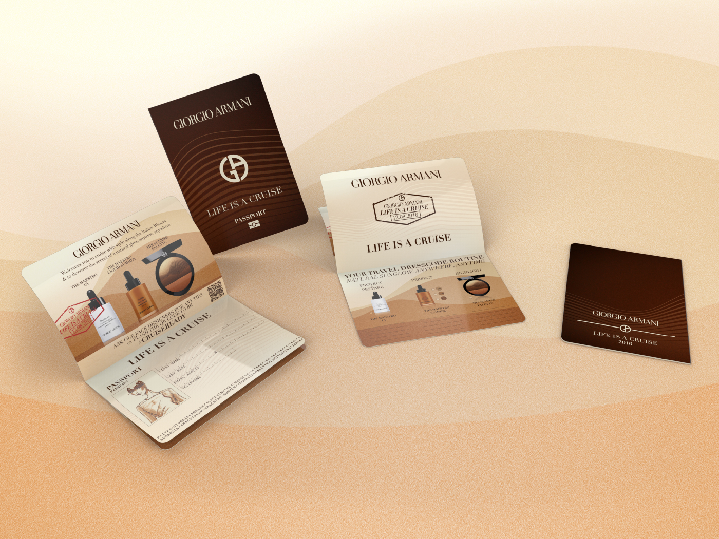 Giorgio Armani Passeport Life is a cruise - Création graphique