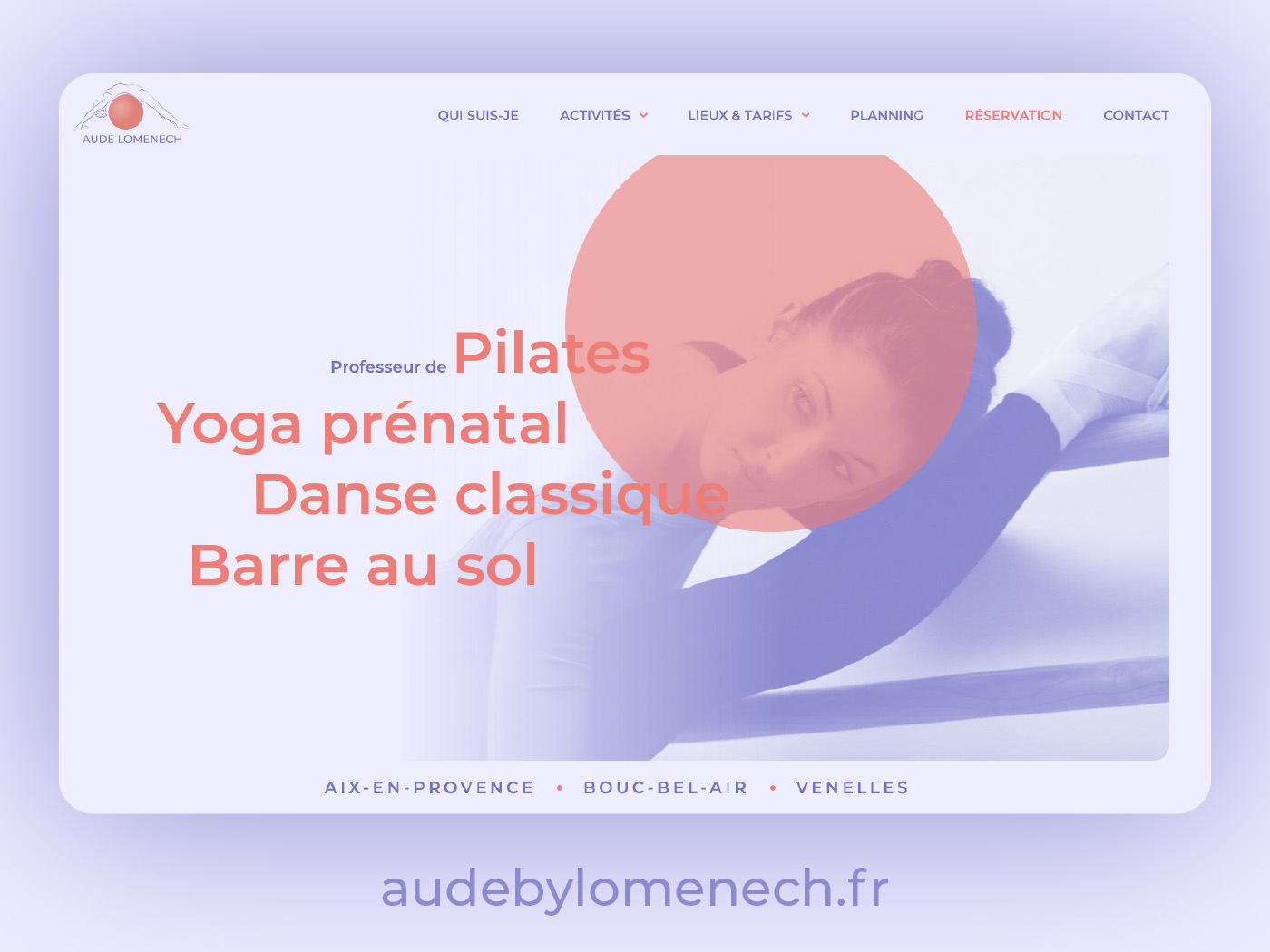 Aude Lomenech - Web design One page