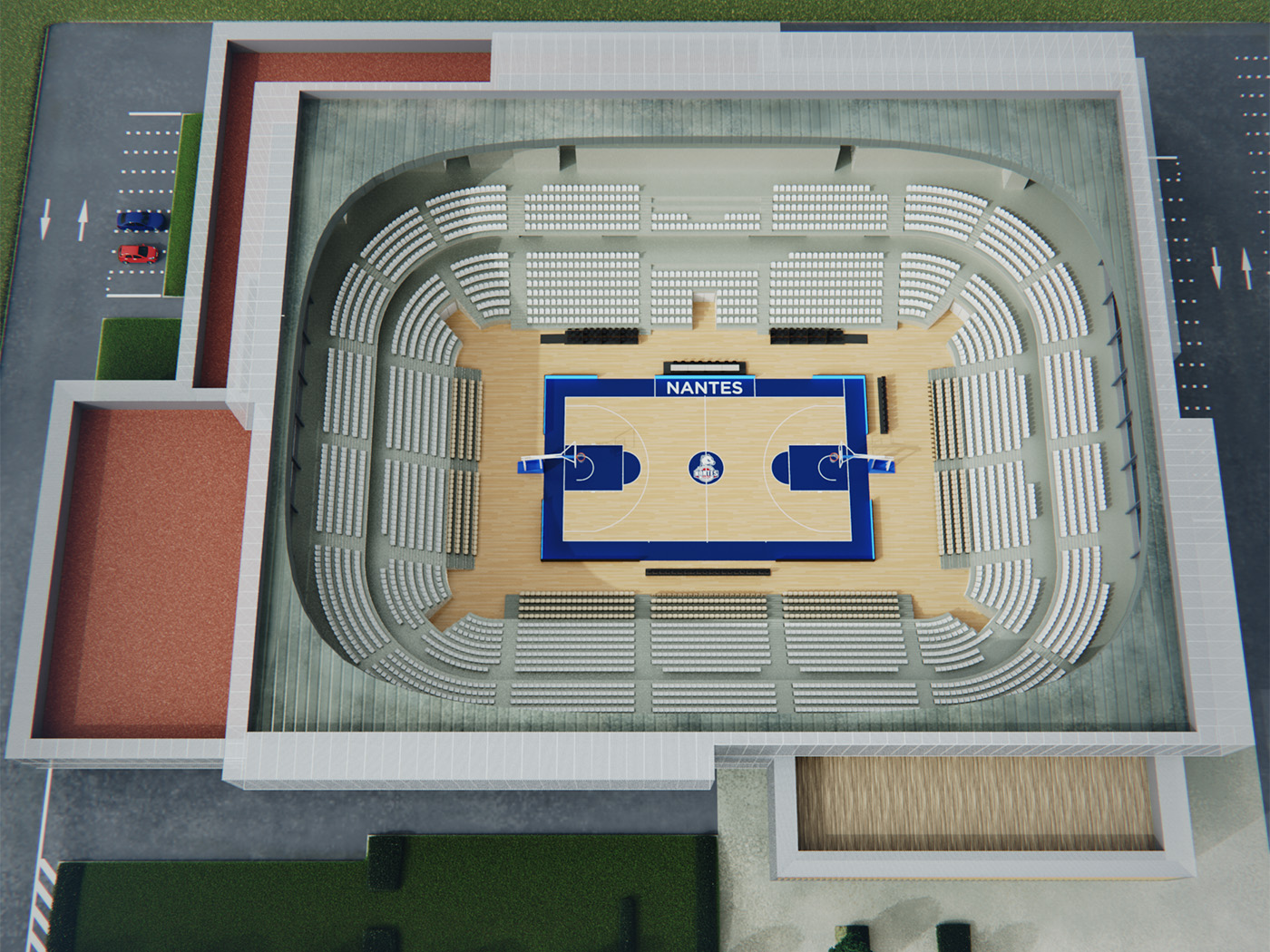 Nantes Basket Hermine - Modélisation 3D de la salle de la Trocardière